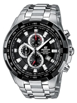 ZEGAREK MĘSKI CASIO EDIFICE EF-539D-1A STALOWY CHRONO Z DATĄ WR100 48mm