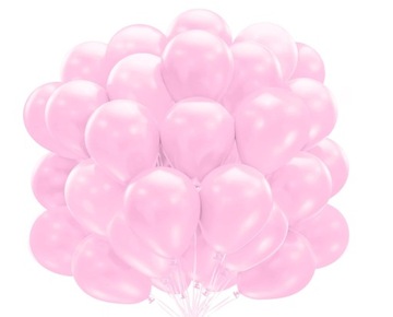 BALONY Zestaw balonów JASNE RÓŻOWE CHROM święta dekoracja urodziny 25sz