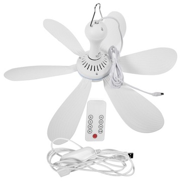 Шестилистный потолочный вентилятор Портативный подвесной USB-порт для общежития