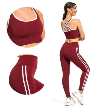 DAMSKI ZESTAW SPORTOWY LEGGINSY + TOP FITNESS