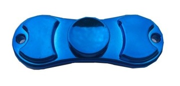 Ручной спиннер, металлический двойной, синий