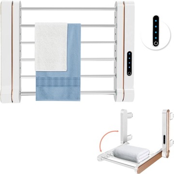 Elektryczna suszarka ścienna na ręczniki 350 x 270 mm - biała