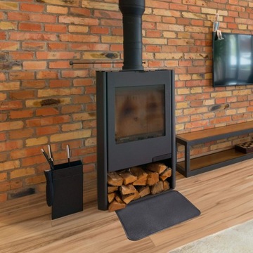 BLACHA PRZYPIECOWA DO KOMINKA MALOWANA 50x60 GRAFITOWA ESTETYCZNIE WYKONANA