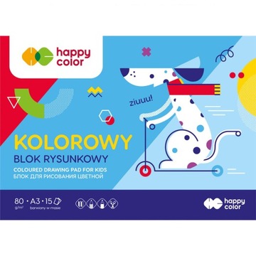 Blok rysunkowy kolorowy Happy Color Friends A3