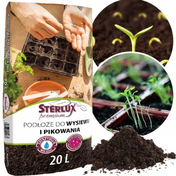 PODŁOŻE DO WYSIEWU PIKOWANIA ROZSADY WARZYW POMIDORÓW ZIEMIA PREMIUM 20L