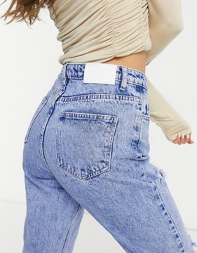 MISSGUIDED NIEBIESKIE JEANSY DZIURY (30)