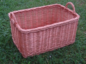Kosz wiklinowy na drewno do kominka 50x35xh20