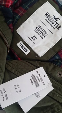 kurtka Hollister Abercrombie XS 34 futerko parka