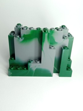 LEGO KAMIEŃ SKAŁA 4x10x6 C. szary zielony 6082pb01