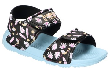 AMERICAN CLUB NH142 LEKKIE KLAPKI SANDAŁY PIANKOWE DZIECIĘCE NA RZEP B/B 30