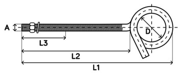 Hak Huśtawkowy M12 x 180