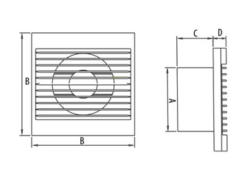 Dospel Styl 120 WP - P кухонный вентилятор со шнуром