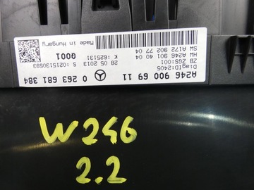 MERCEDES B TŘÍDA W246 PŘÍSTROJOVÁ DESKA BUDÍKY VERZE GB