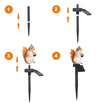 Светодиодный светильник SOLAR SQUIRREL (солнечный), ВОДОНЕПРОНИЦАЕМЫЙ