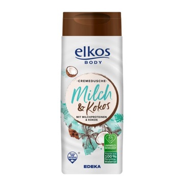 ELKOS NIEMIECKI KREMOWY ŻEL POD PRYSZNIC KOKOS MLEKO NAWILŻAJĄCY 300ml