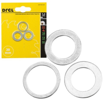 PIERŚCIENIE REDUKCYJNE DO TARCZ 20 mm 3 szt.