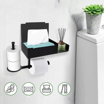 ДЕРЖАТЕЛЬ ДЛЯ ТУАЛЕТНОЙ БУМАГИ С ПОЛКОЙ LOFT НОВЫЙ