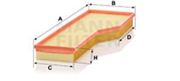MANN FILTR VZDUCHU PORSCHE 911 (996)