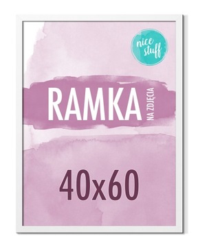 RAMKA 40X60 Ramka na zdjęcia 40x60 Ramki 40x60 na zdjęcie biała MDF białe