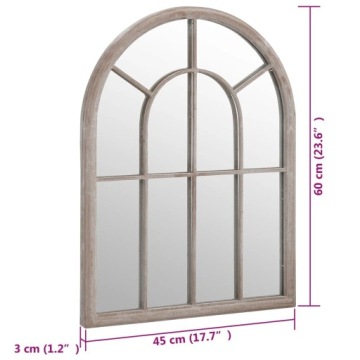 vidaXL Зеркало садовое, цвет песочный, 60x45 см, железо
