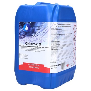 Stabilizowany podchloryn sodu 15% chlor do basenu jacuzzi 5l Chlorox S