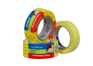 Taśma malarska ŻÓŁTA 3 dni BLUE DOLPHIN 30mm/50m