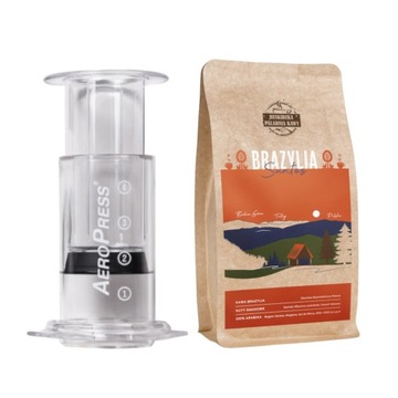 AEROPRESS CLEAR COFFEE BREWER + КОФЕ В ЗЕРНАХ BRAZIL SANTOS 250г