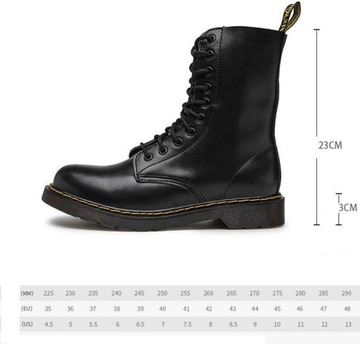 Buty Martin 10 otworów trend skórzane wysokie buty taktyczne wojskowe