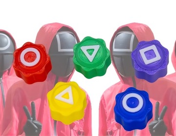 KOSTKI GONGGI KOŚCI DO GRY SQUID GAME GONGI GRA KOREAŃSKA + PUDEŁKO