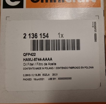 FILTR OLEJU CITROEN PEUGEOT FOCUS C-MAX 2.0 TDCI