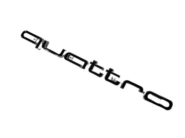 Emblemat napis Quattro na Grill kolor Silver-Black