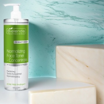 BIELENDA ACNE FREE KWASOWY KONCENTRAT TONIK DO TWARZY NORMALIZUJĄCY 500ML