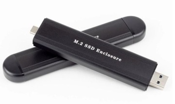 Твердотельный накопитель «2 в 1» NVME PCIe M.2 USB и USB-C 3.2