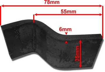 Замок боковой + язычок, клипса ПРАВАЯ боковая, d35 d47