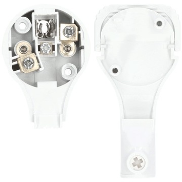 Вилка плоская угловая с заземлением Uni-Schuko 16А белая