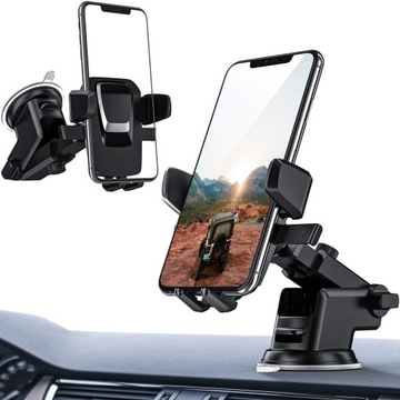 MOCNY UCHWYT SAMOCHODOWY NA TELEFON SZYBĘ DESKĘ