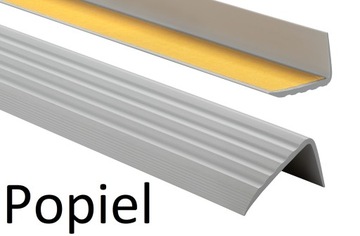 Profil SCHODOWY PCV Antypoślizgowy 41x25mm 1,10m Grafit SAMOPRZYLEPNY