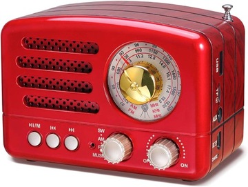 Przenośne Radio PRUNUS J-160 retro Bluetooth FM / AM (MW) / SW USB TF