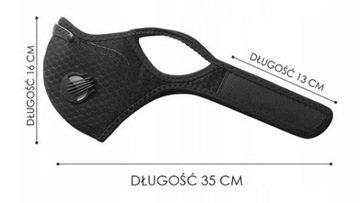 MASKA MASECZKA OCHRONNA SPORTOWA ANTYSMOGOWA FILTR