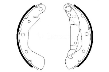 BOSCH НАКЛАДКИ ТОРМОЗНЫЕ OPEL CORSA C 00-06 БЕЗ ABS 