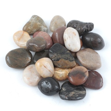 OTOCZAKI WIELOKOLOROWE POLEROWANE GŁADKIE NATURALNE KAMIENIE 1KG 3-5CM