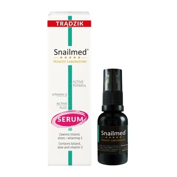 Serum trądzik przebarwienia Totarol, wit. E, Aloes, Snailmed, produkt PL