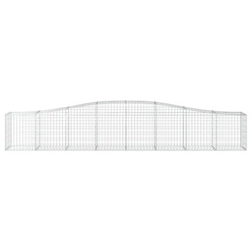 Kosze gabionowe, 25 szt, 400x50x60/80 cm, galwanizowane żelazo
