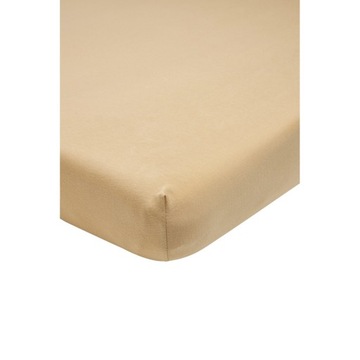 Meyco Home Jednokolorowy prześcieradło łóżko pojedyncze - warm sand - 80x20
