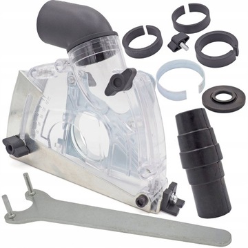 OSŁONA PRZECIWPYŁOWA DO SZLIFIERKI Z ODSYSANIEM PYŁU DO CIĘCIA SZLIFIERKĄ