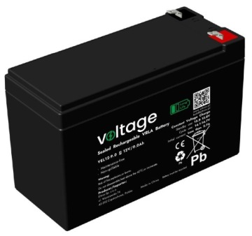 Akumulátor Agm Voltage Long Life 12V 9Ah VEL12-9.0 (životnost 15 let)