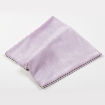 KOMPLET DAMSKI WELUROWY CZAPKA KOMIN ZIMOWY JESIENNY PODWÓJNY FIOLETOWY