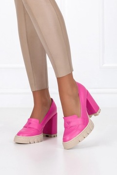 ЛОФЕРЫ ЖЕНСКИЕ НА ВЫСОКОМ КАБЛУКЕ, ЭЛЕГАНТНАЯ, ЛЕГКАЯ, УДОБНАЯ ОБУВЬ, размер 36.