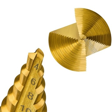 СВЕРЛА СТУПЕНЧАТЫЕ КОНИЧЕСКИЕ СВЕРЛА HSS 4-32мм ДЛЯ МЕТАЛЛА ПЛАСТИКОВОГО ЛИСТА НАБОР 3 шт.