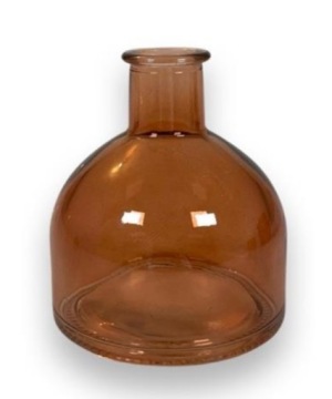 WAZONIK SZKLANY BRĄZOWY 9x8 cm WAZON